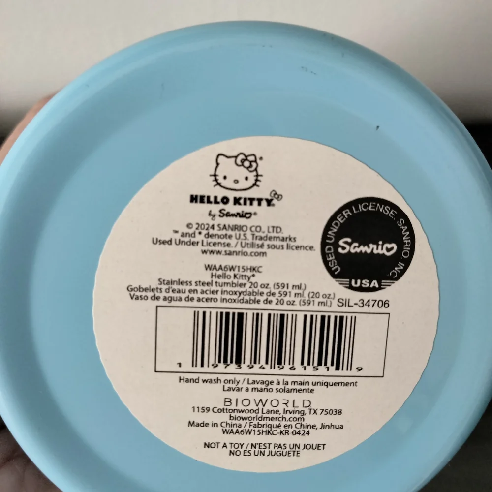 Hello Kitty 50th Anniversary Pink and Blue Tumbler - Picture 7 of 7